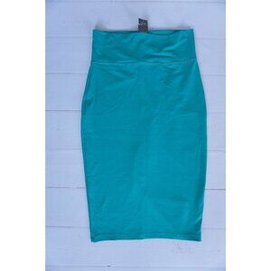 Bebe Teal Midi Knit Skirt Core - Size M, NWT